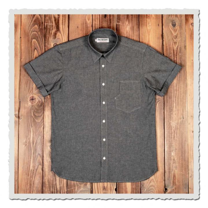 1937 Roamer Shirt Short sleeve charcoal grey