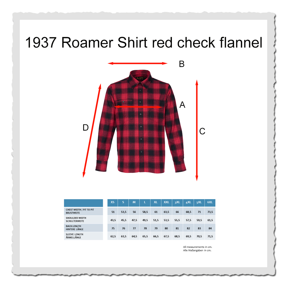1937 Roamer Shirt red check