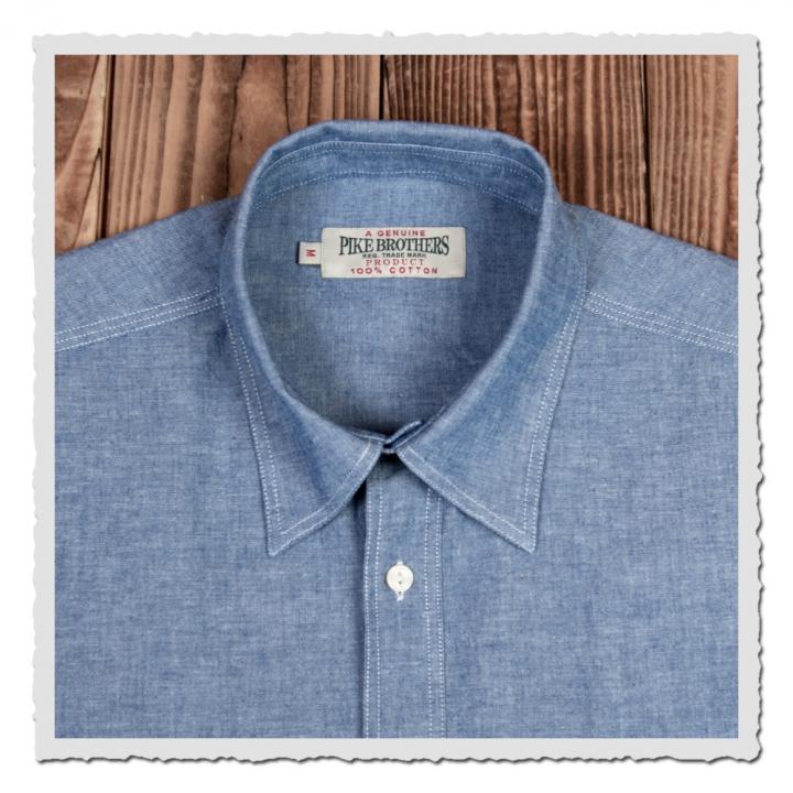 1937 Roamer Shirt blue chambrey