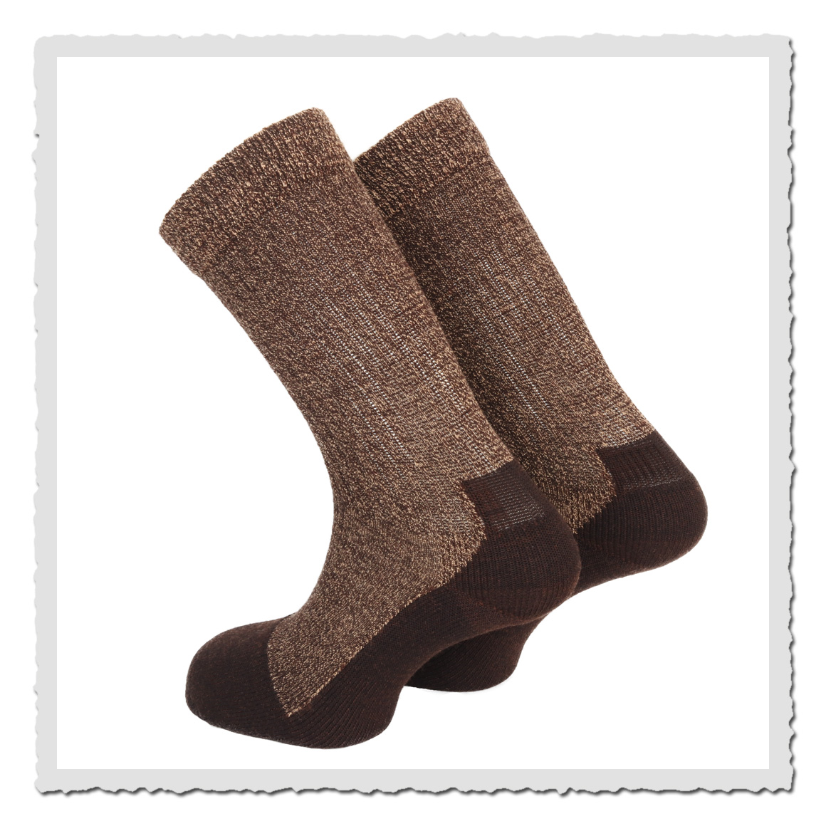 Deep Toe Capped Wool Sock brown 97640