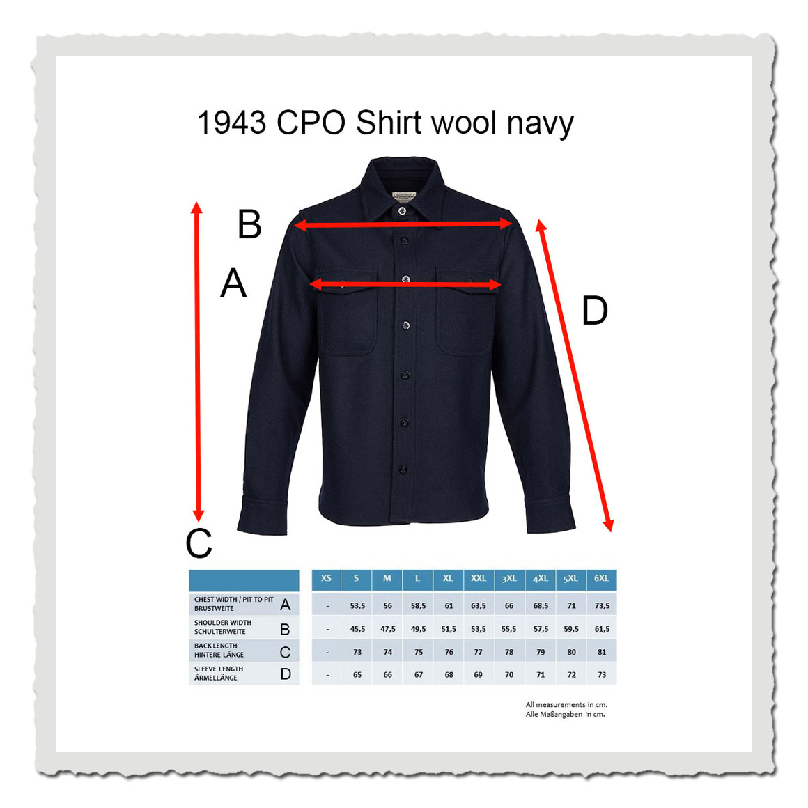 1943 CPO Shirt navy wool