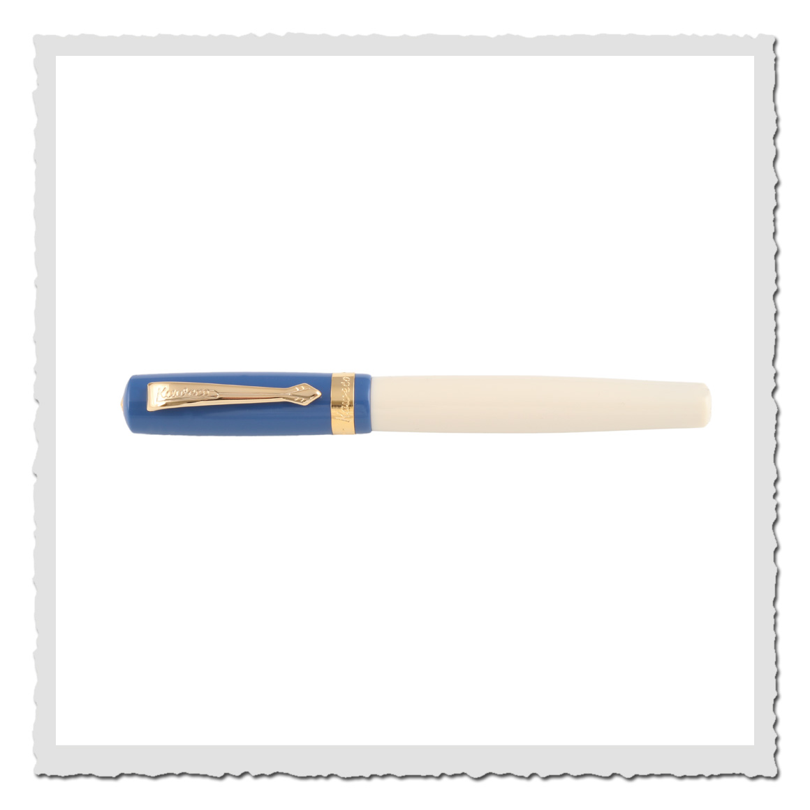 Geschlossener Kaweco Student 50's Rock Füllfederhalter mit blauer Kappe und Clip