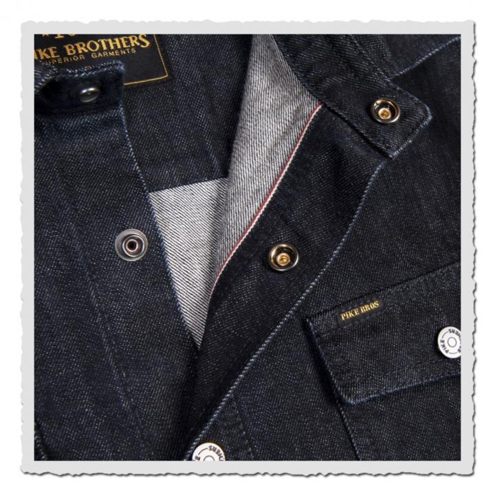 Pike Brothers 1943 CPOHeritage Workwear Hemd Herren im Denim-Look 