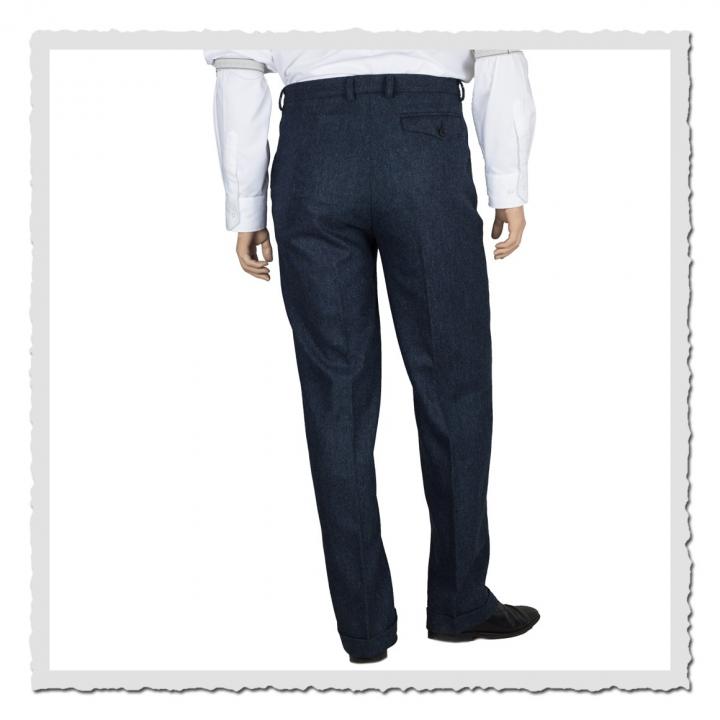 Herren-Hose Wilhelm Fischgrat-blue