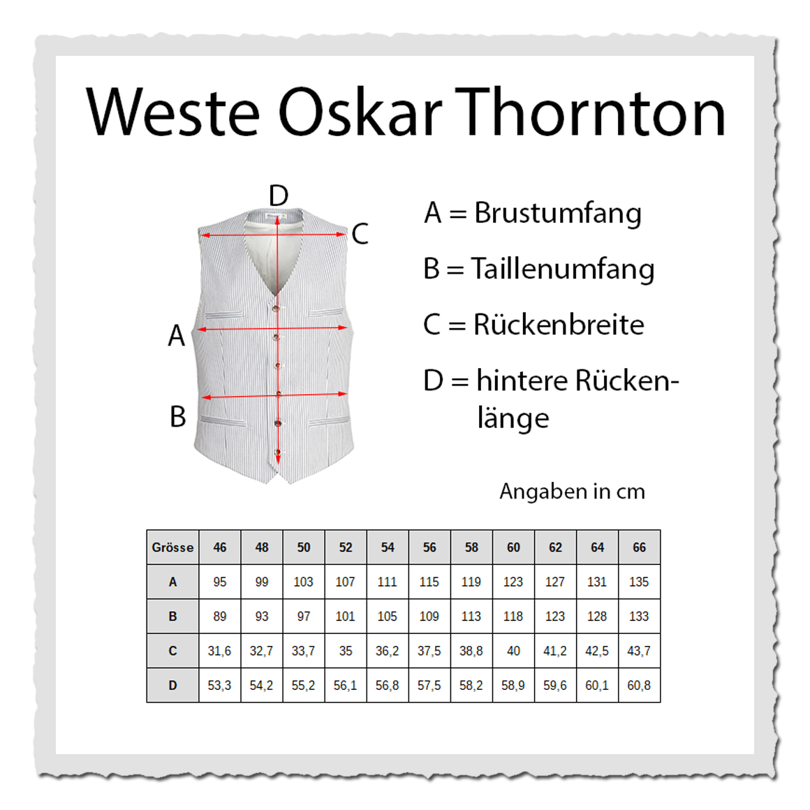 Herren-Weste Oskar Stoff Thornton