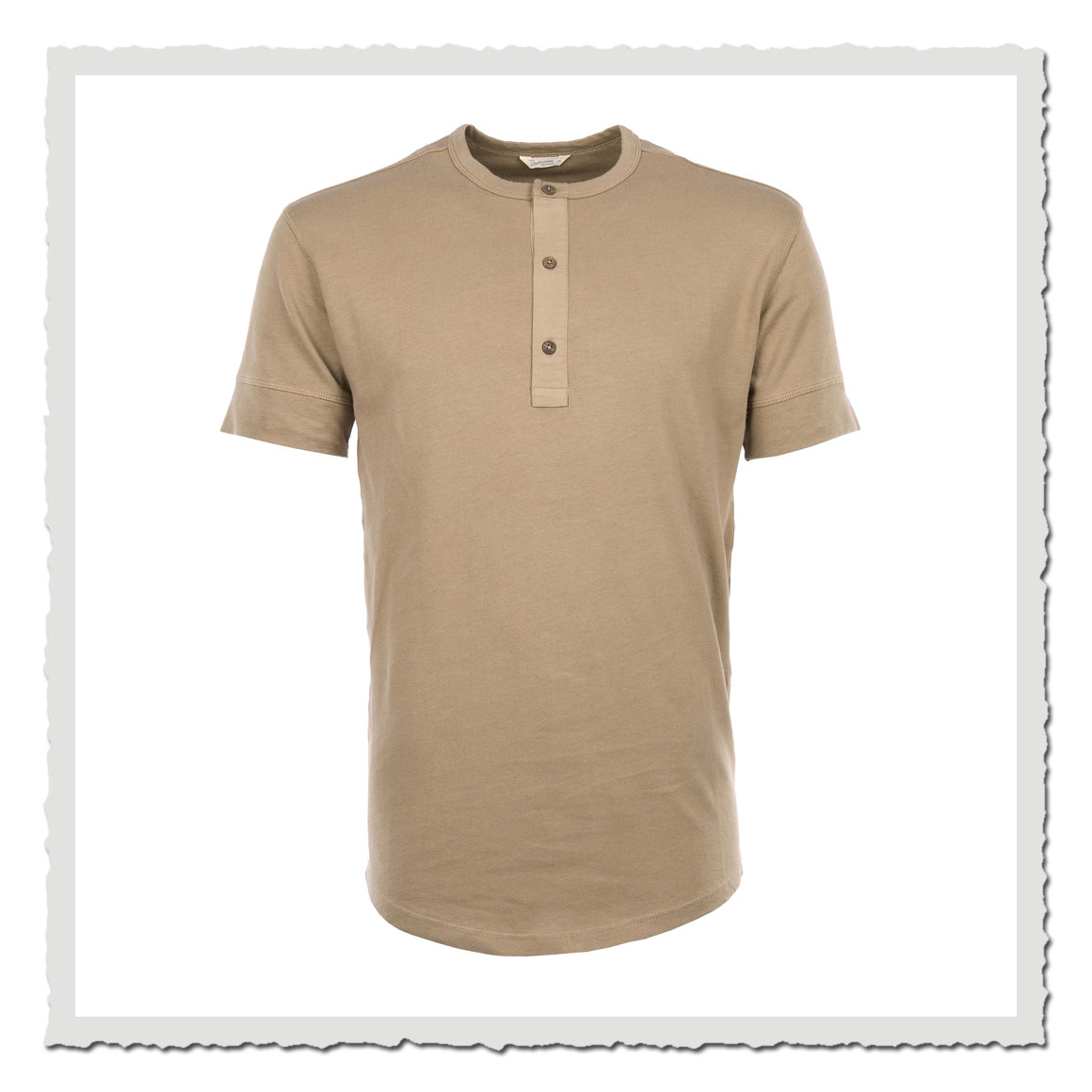 1927 Henley Shirt short sleeve Mojave beige