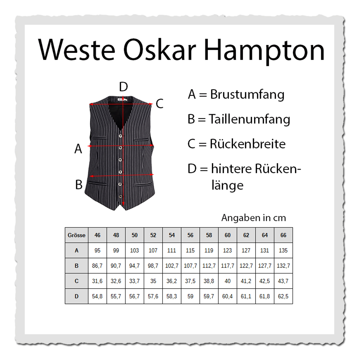 Herren-Weste Oskar Stoff Hampton