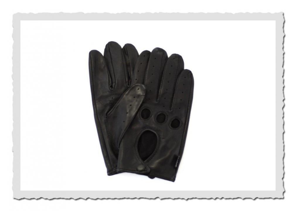 Gaucho Autofahrer-Handschuhe schwarz