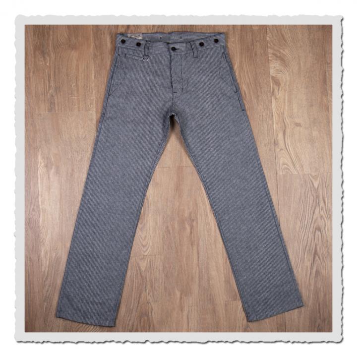 1942 Hunting Pant grey striped linen