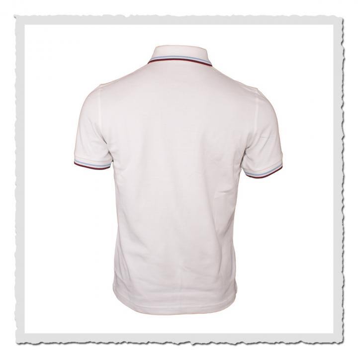 Polo Shirt Twin Tipped White/Ice/Maroon
