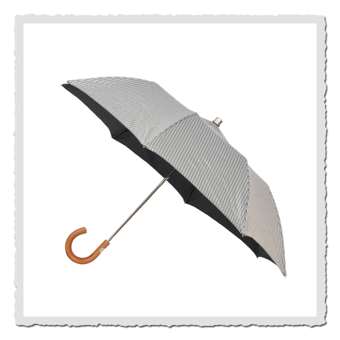 Taschen-Regenschirm Borsa hellgrau/schwarz