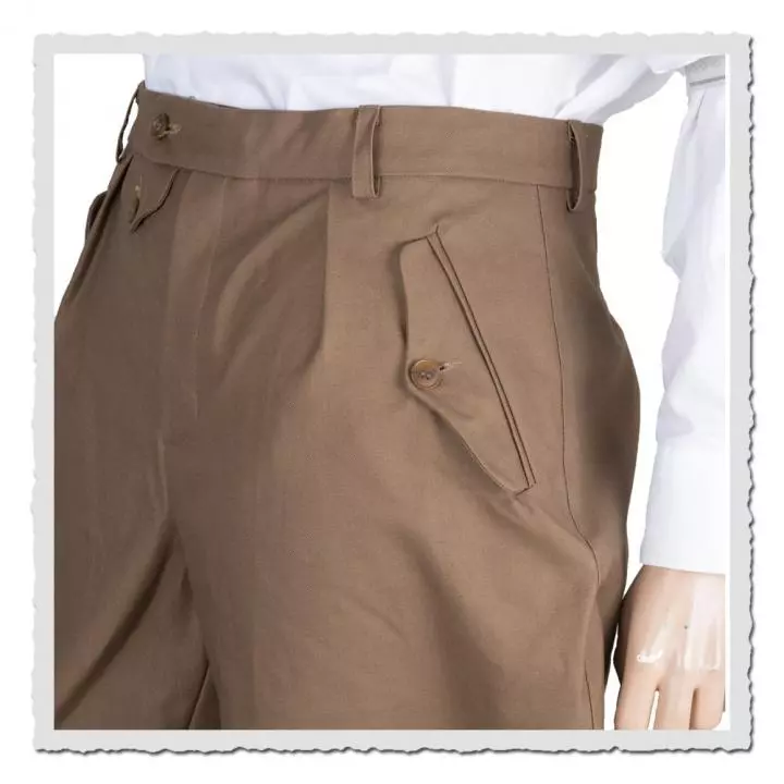 Breeches-aus-Stoff-Motorrad-Hose-Khaki