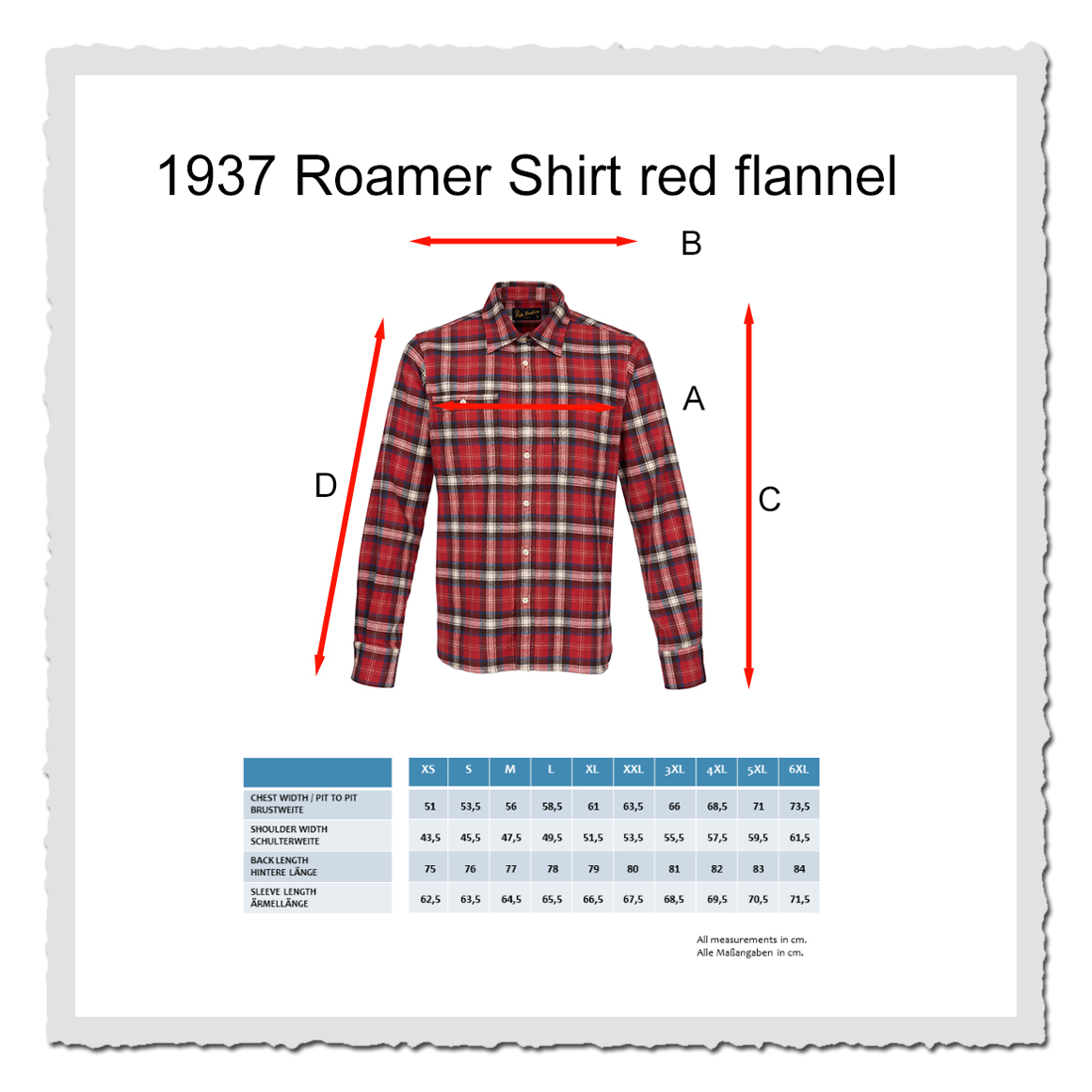 1937 Roamer Shirt red flannel