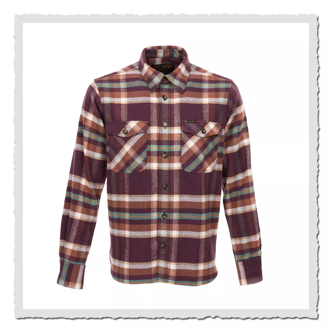 Pike Brothers 1943 CPO Shirt Barrow brown kariert im Vintage-Militärstil