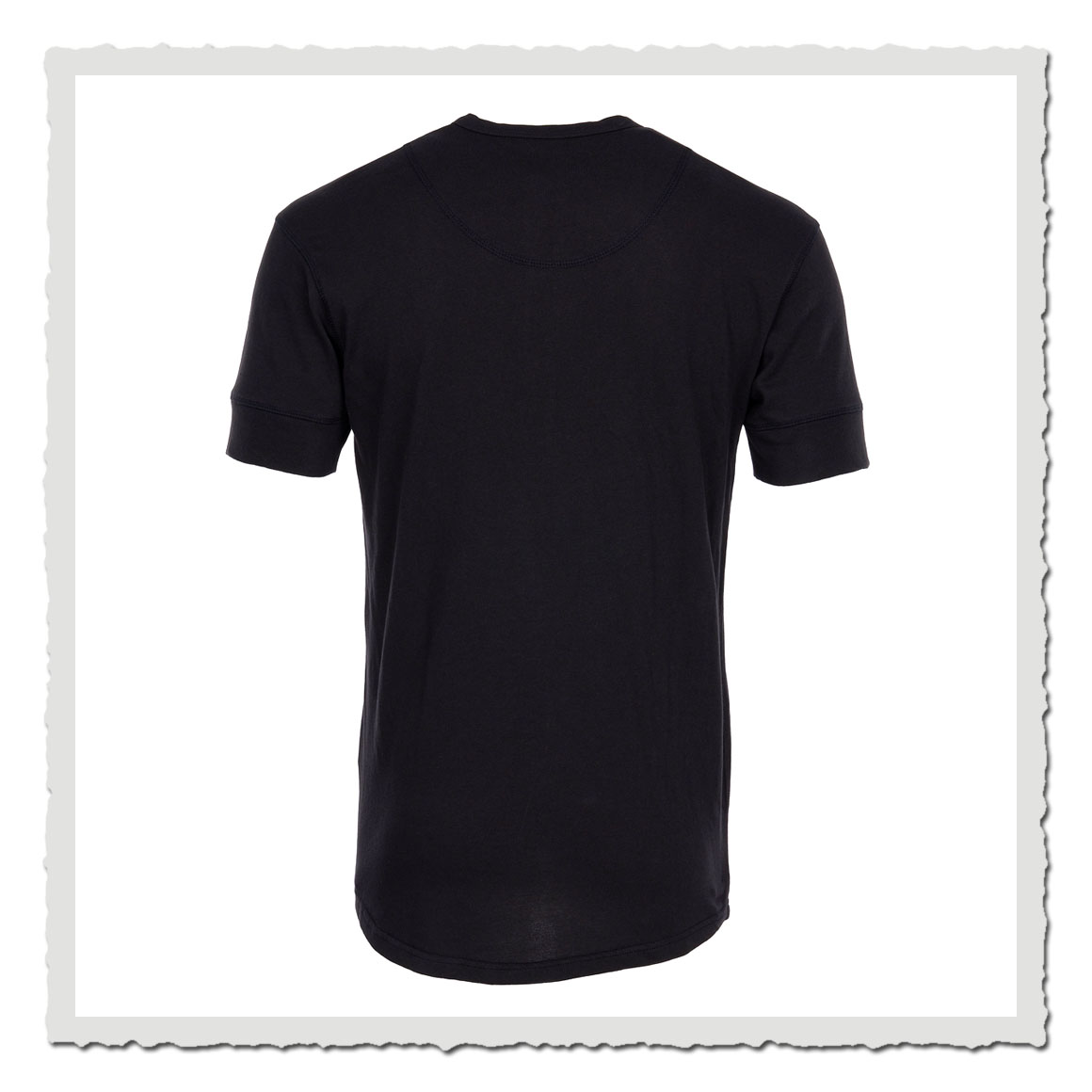 1927 Henley Shirt short sleeve faded black