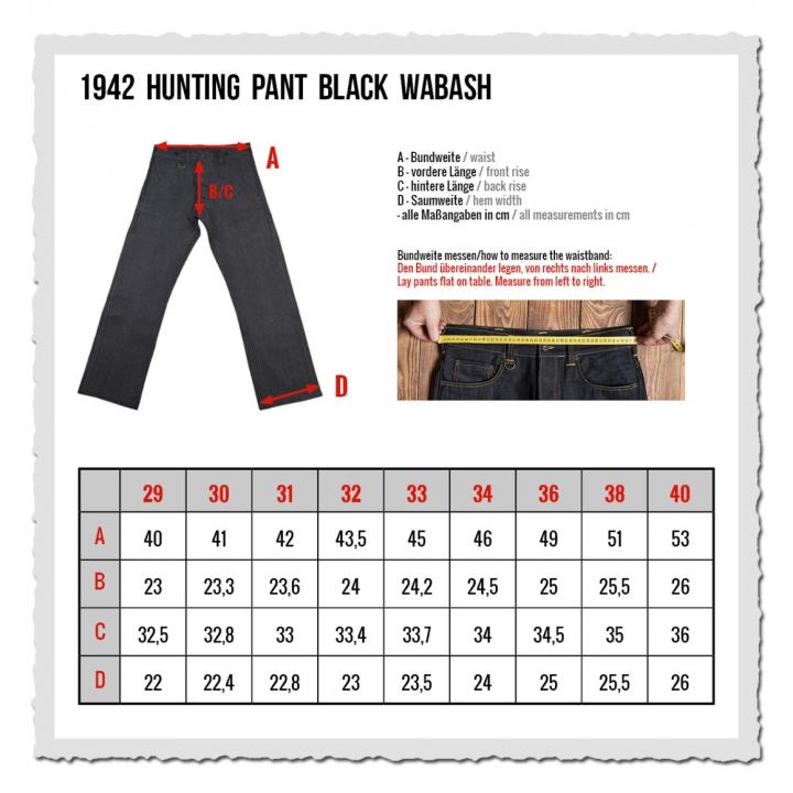 1942 Hunting Pant black wabash