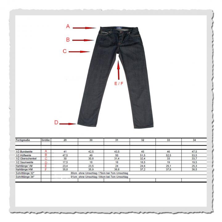 11,5 oz Damen-Jeans tapered fit