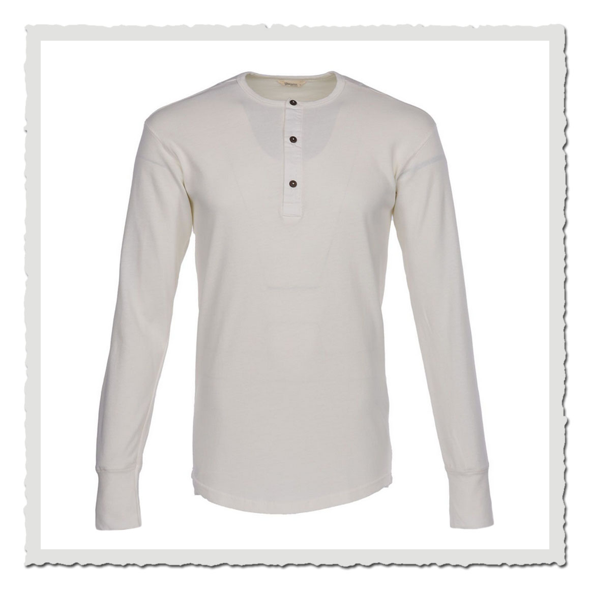 1927 Henley Shirt long sleeve ecru