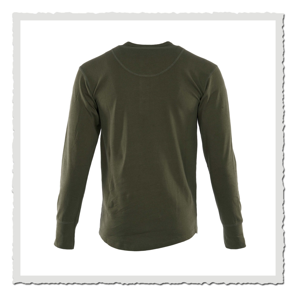 1927 Henley Shirt long sleeve Mojave green