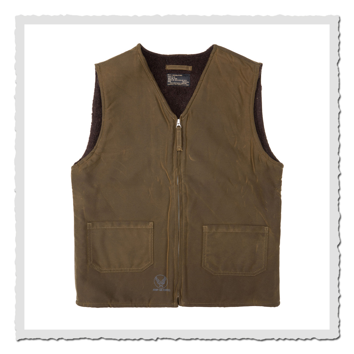 1942 C2 Vest waxed olive