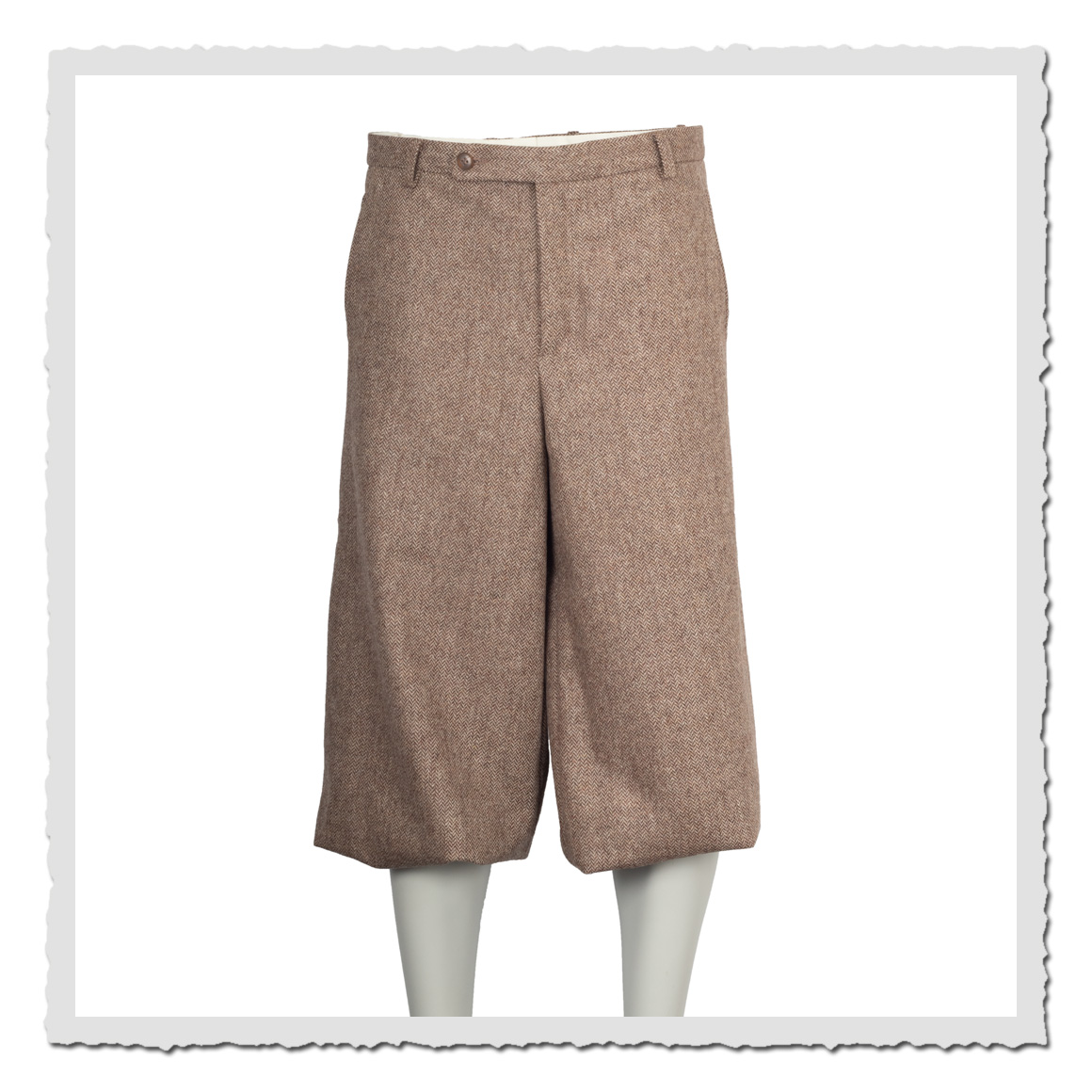 Retronia Knickerbocker Otto fischgrat brown – braune Retro-Hose im Fischgrätmuster