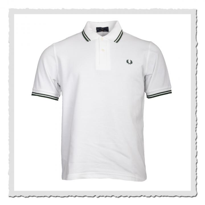 Polo Shirt Twin Tipped white/green