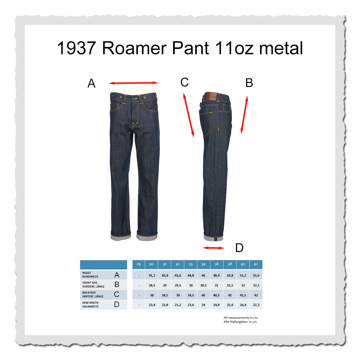 1937 Roamer Pant 11oz