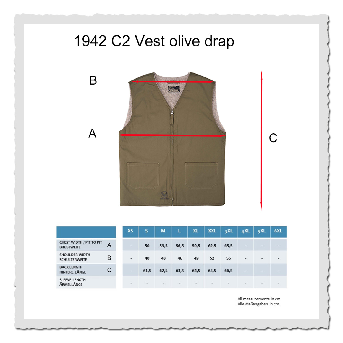 1942 C2 Vest olive drab