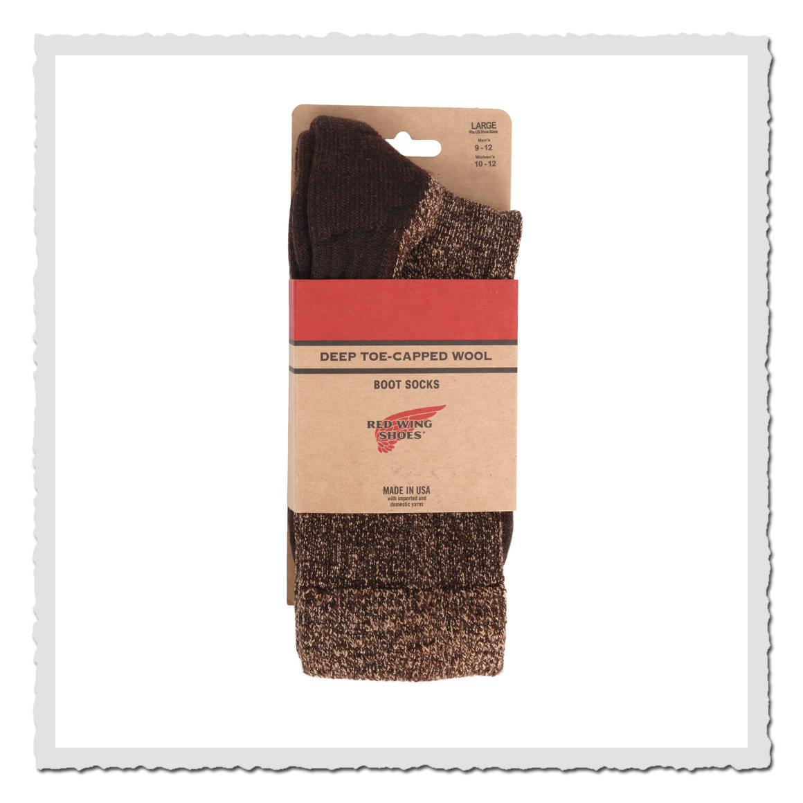 Deep Toe Capped Wool Sock brown 97640