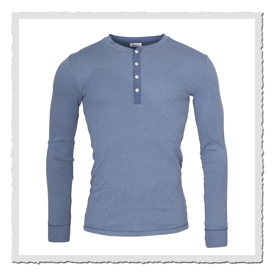 schiesser revival karl heinz langarm-shirt indigo