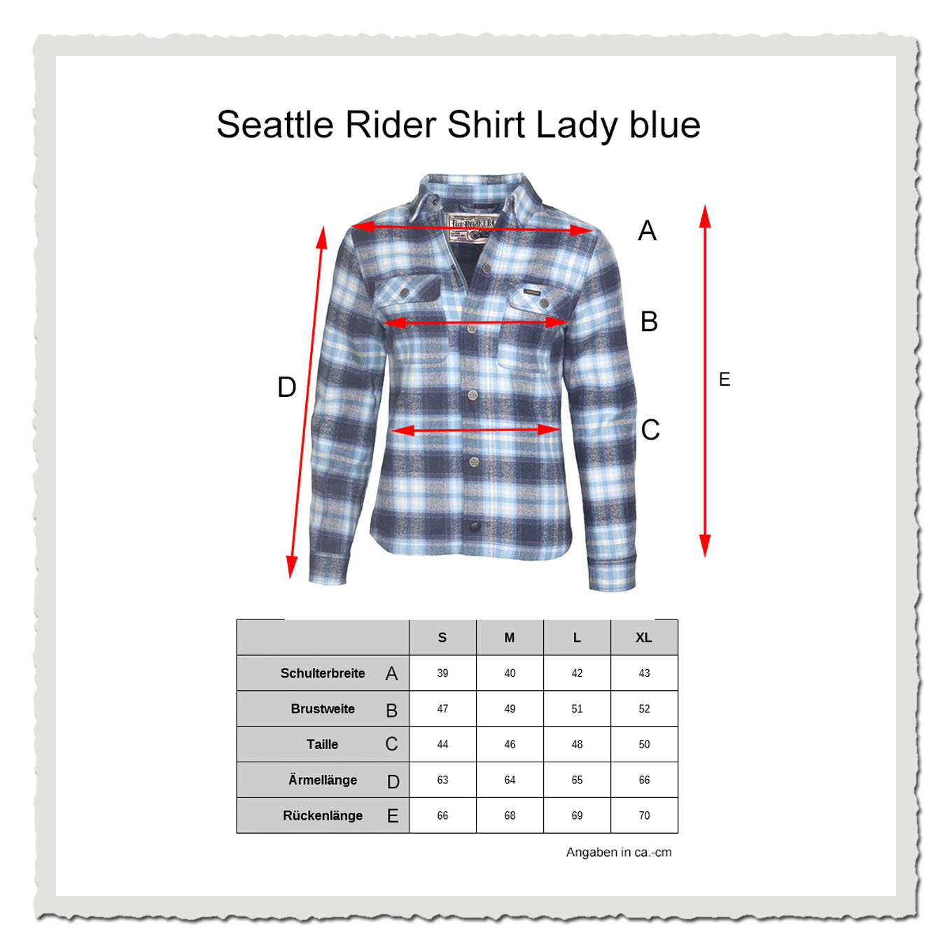 Rokker Seattle Rider Shirt Lady blue