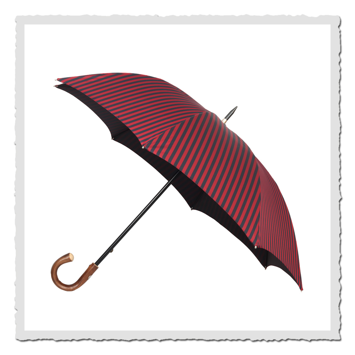Regenschirm Fox schwarz/rot