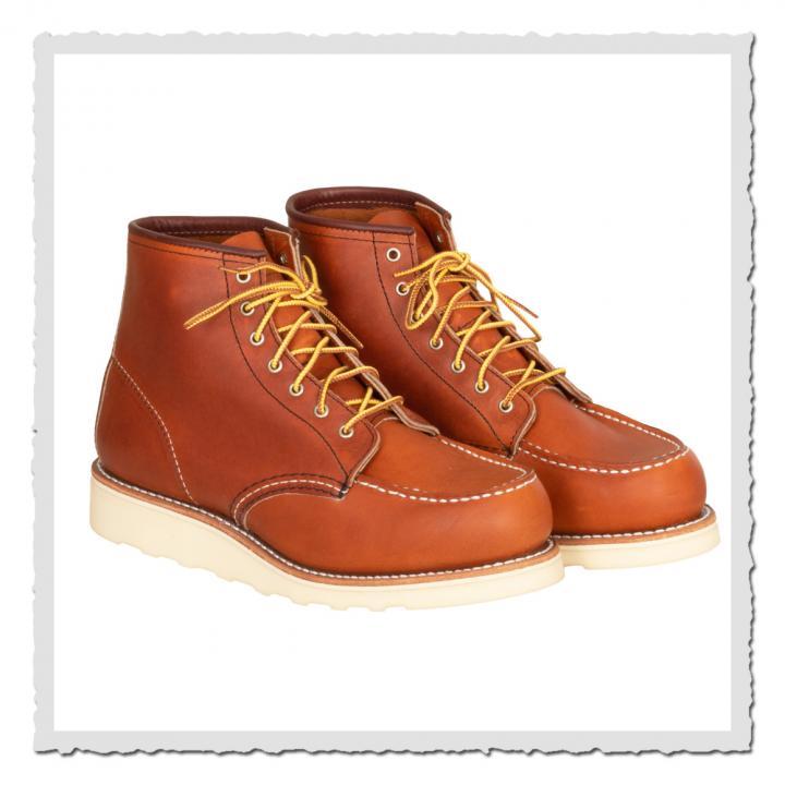 red wing moc toe brown