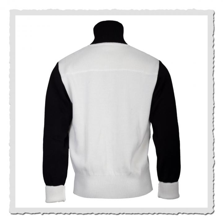 Vintage Sport Pullover Sweater offwhite black