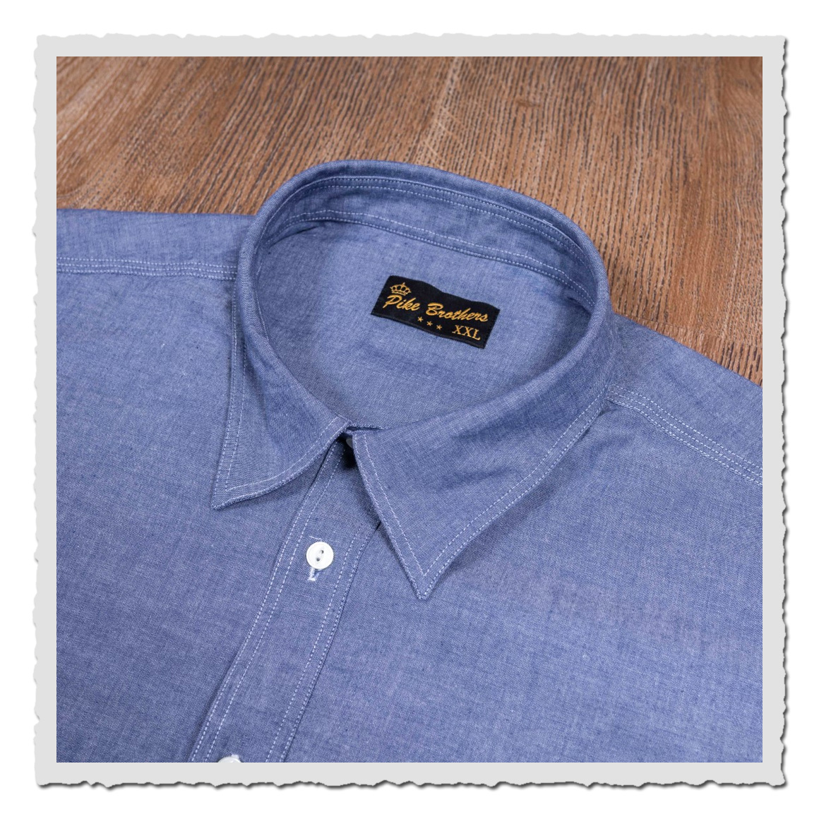 1937 Roamer Shirt Short sleeve blue chambrey