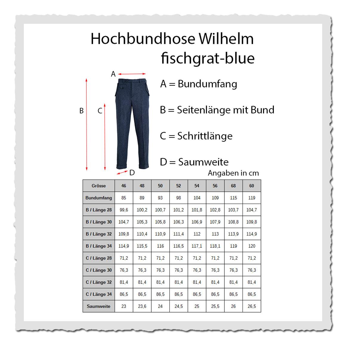Herren-Hose Wilhelm Fischgrat-blue