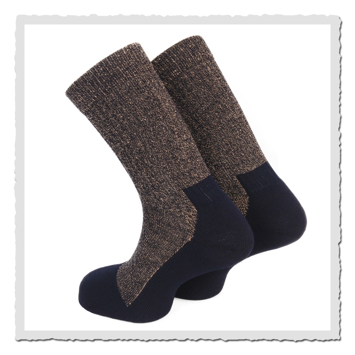 Deep Toe Capped Wool Sock navy 97641